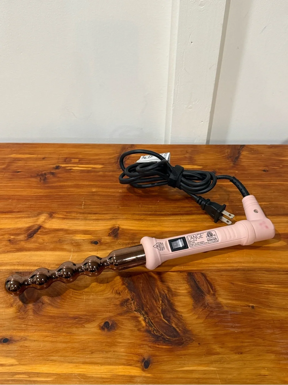 L'ange Le Perlé Titanium Bubble Wand in Blush Pink